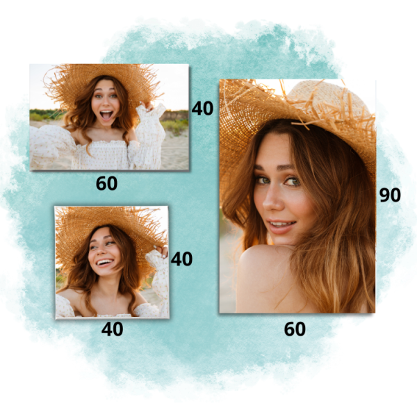 Leinwanddruck 60×90 cm – Fotodruck im Hochformat auf Canvas für Porträts und Kunstmotive